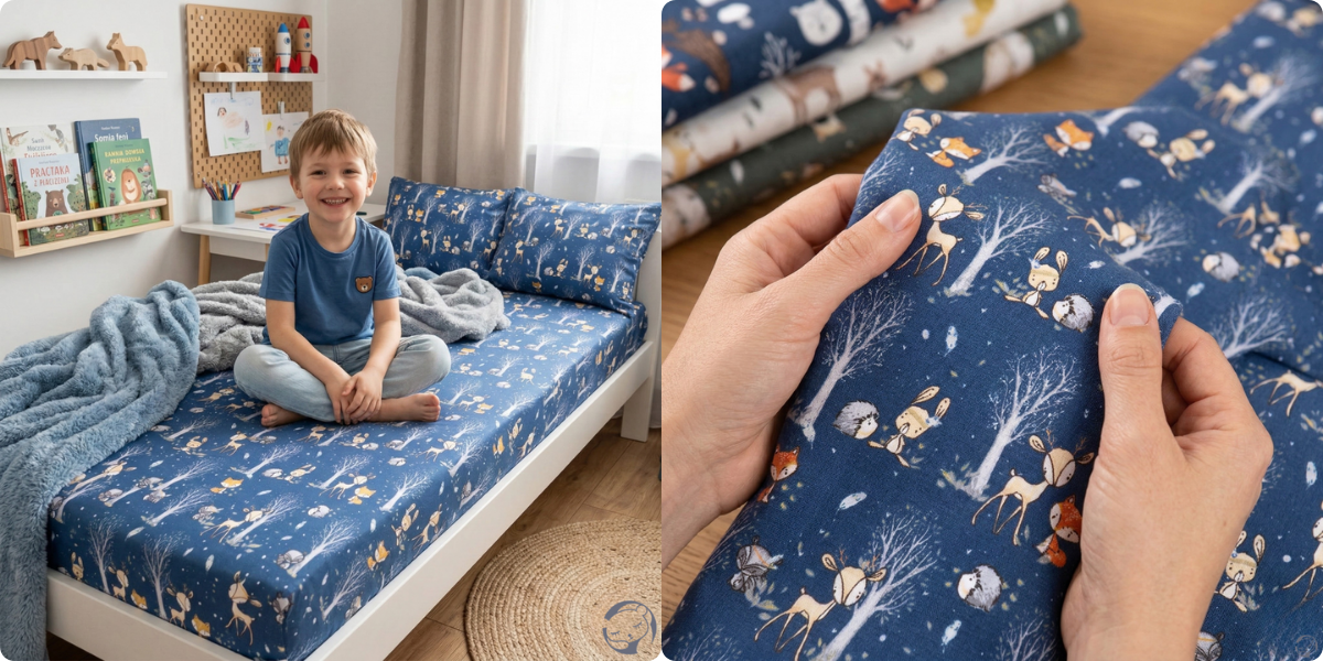 Prześcieradło bawełniane las grant z gumką 80x160 cm